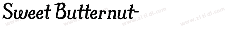 Sweet Butternut字体转换